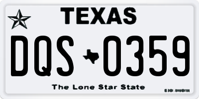 TX license plate DQS0359