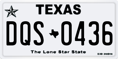 TX license plate DQS0436