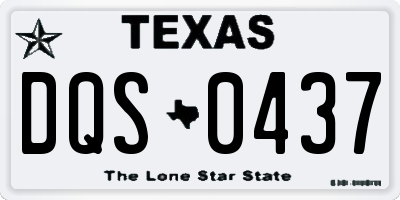 TX license plate DQS0437