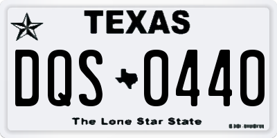 TX license plate DQS0440