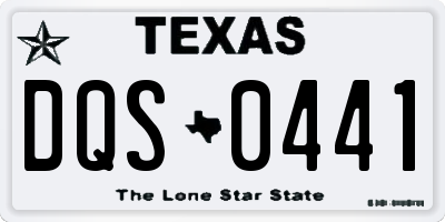 TX license plate DQS0441