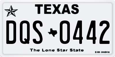 TX license plate DQS0442