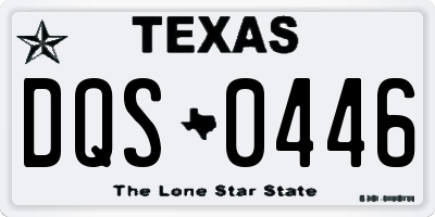 TX license plate DQS0446