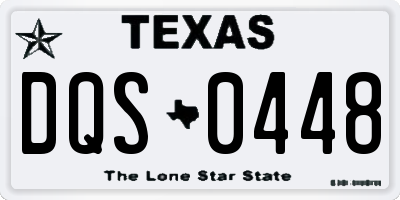 TX license plate DQS0448