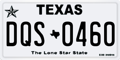 TX license plate DQS0460