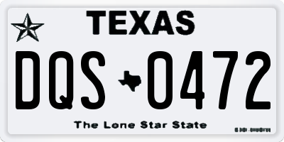 TX license plate DQS0472