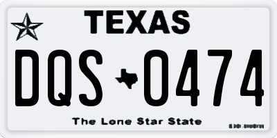 TX license plate DQS0474