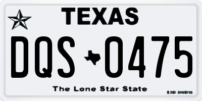 TX license plate DQS0475
