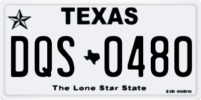 TX license plate DQS0480