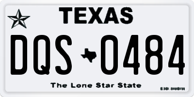 TX license plate DQS0484