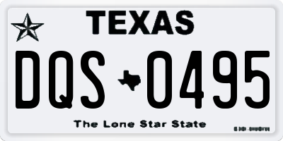 TX license plate DQS0495