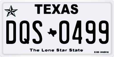 TX license plate DQS0499