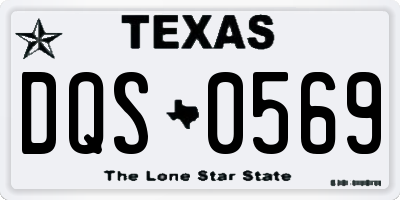 TX license plate DQS0569