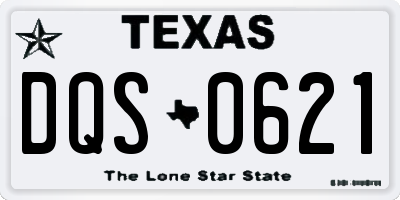 TX license plate DQS0621