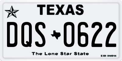 TX license plate DQS0622