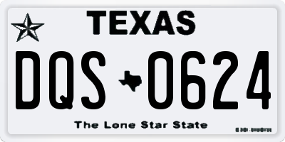 TX license plate DQS0624