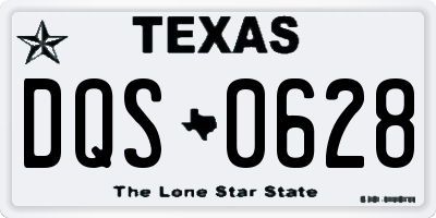 TX license plate DQS0628