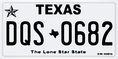 TX license plate DQS0682