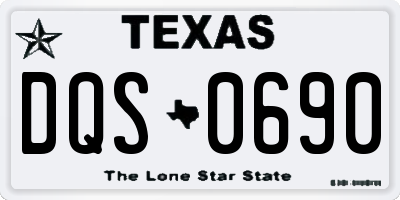 TX license plate DQS0690