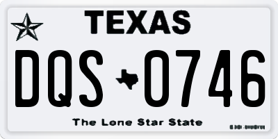 TX license plate DQS0746