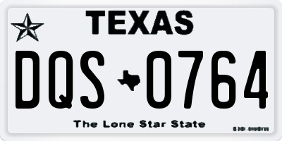 TX license plate DQS0764
