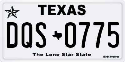 TX license plate DQS0775