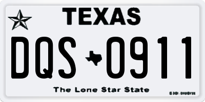 TX license plate DQS0911