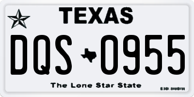 TX license plate DQS0955