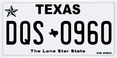 TX license plate DQS0960