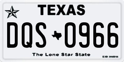 TX license plate DQS0966