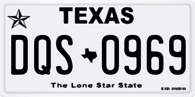 TX license plate DQS0969
