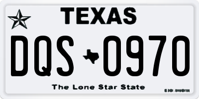 TX license plate DQS0970