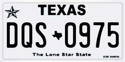 TX license plate DQS0975