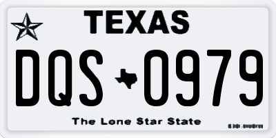 TX license plate DQS0979