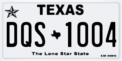 TX license plate DQS1004