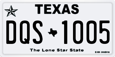 TX license plate DQS1005