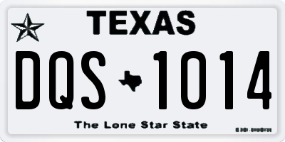 TX license plate DQS1014