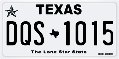 TX license plate DQS1015