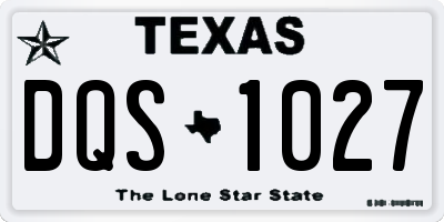 TX license plate DQS1027