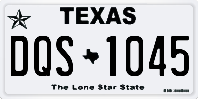 TX license plate DQS1045