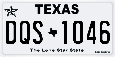 TX license plate DQS1046