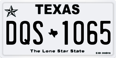 TX license plate DQS1065