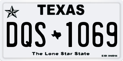 TX license plate DQS1069