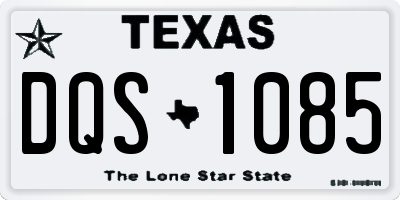 TX license plate DQS1085