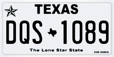 TX license plate DQS1089
