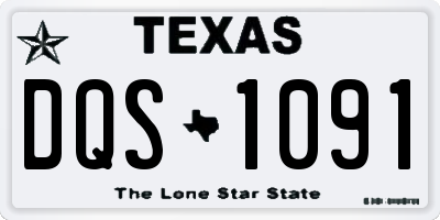 TX license plate DQS1091