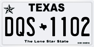TX license plate DQS1102