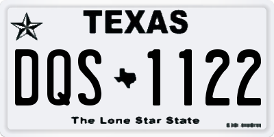 TX license plate DQS1122