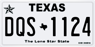 TX license plate DQS1124