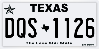 TX license plate DQS1126
